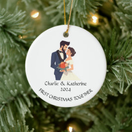 Gepersonaliseerde eerste kerst samen ornament