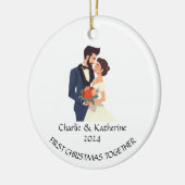 Gepersonaliseerde eerste kerst samen ornament (Links)