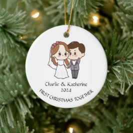 Gepersonaliseerde eerste kerst samen ornament