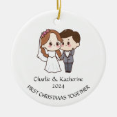 Gepersonaliseerde eerste kerst samen ornament (Voorkant)