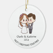 Gepersonaliseerde eerste kerst samen ornament (Links)