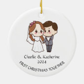 Gepersonaliseerde eerste kerst samen ornament (Achterkant)