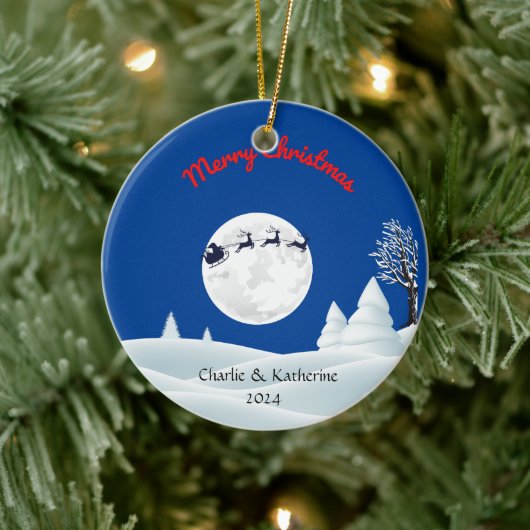Gepersonaliseerde eerste kerst samen ornament (Boom)