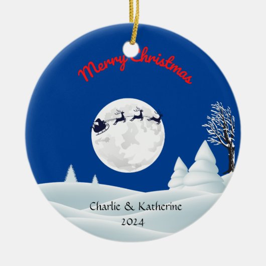 Gepersonaliseerde eerste kerst samen ornament (Voorkant)