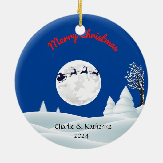 Gepersonaliseerde eerste kerst samen ornament (Achterkant)