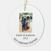 Gepersonaliseerde eerste kerst samen ornament (Links)
