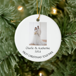Gepersonaliseerde eerste kerst samen ornament