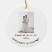 Gepersonaliseerde eerste kerst samen ornament (Voorkant)