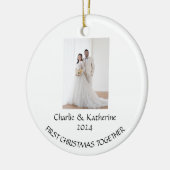 Gepersonaliseerde eerste kerst samen ornament (Links)