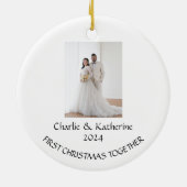 Gepersonaliseerde eerste kerst samen ornament (Achterkant)