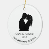 Gepersonaliseerde eerste kerst samen ornament (Links)