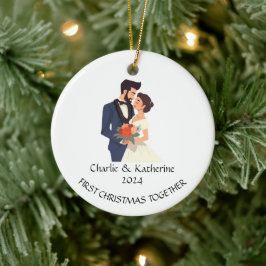 Gepersonaliseerde eerste kerst samen ornament