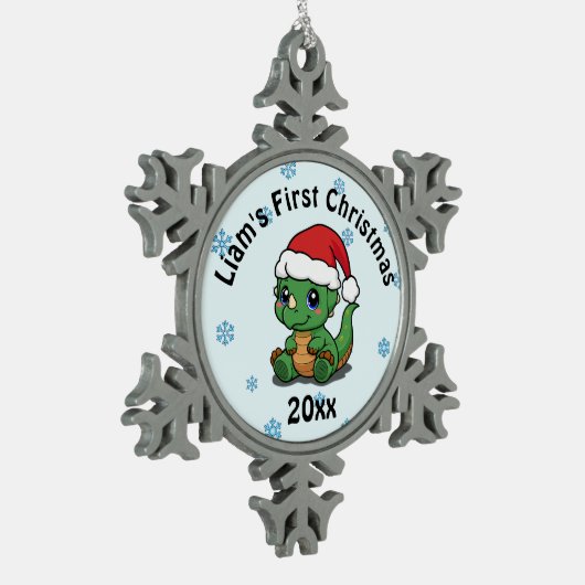 Gepersonaliseerde eerste kerst sneeuwvlok Ornament (Links)