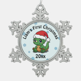 Gepersonaliseerde eerste kerst sneeuwvlok Ornament