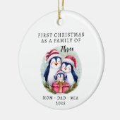 Gepersonaliseerde Eerste Kerstdag - Familie van Dr Keramisch Ornament (Links)