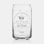 Gepersonaliseerde Eerste Kerstdag meneer en mevrou Blikvorm Glas (Links)