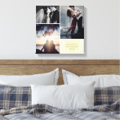 Gepersonaliseerde eerste kerstDamasfoto's Collage Canvas Afdruk (Insitu (Slaapkamer))