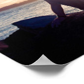 Gepersonaliseerde eerste kerstDamasfoto's Collage Poster (Hoek)