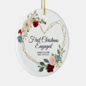 Gepersonaliseerde eerste kerstfeestelijke versieri keramisch ornament (Rechts)