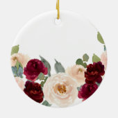 Gepersonaliseerde eerste kerstfeestelijke versieri keramisch ornament (Achterkant)