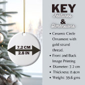 Gepersonaliseerde Eerste Kerstgehuwde versiering Keramisch Ornament