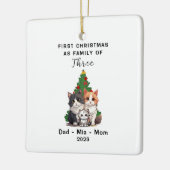 Gepersonaliseerde eerste Kerstmis als familie van  Keramisch Ornament (Links)
