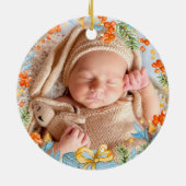 Gepersonaliseerde eerste Kerstmis als grootouders Keramisch Ornament (Achterkant)