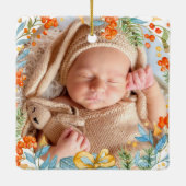 Gepersonaliseerde eerste Kerstmis als grootouders Keramisch Ornament (Achterkant)