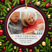 Gepersonaliseerde Eerste Kerstmis als grootouders  Keramisch Ornament