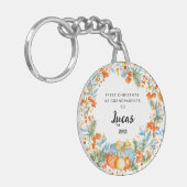 Gepersonaliseerde eerste Kerstmis als grootouders Sleutelhanger (Voorkant Links)