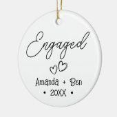 Gepersonaliseerde Eerste Kerstmis Betrokken Kerstm Keramisch Ornament (Links)