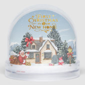 Gepersonaliseerde Eerste Kerstmis in Ons Nieuwe Hu Sneeuwbol (Voorkant)