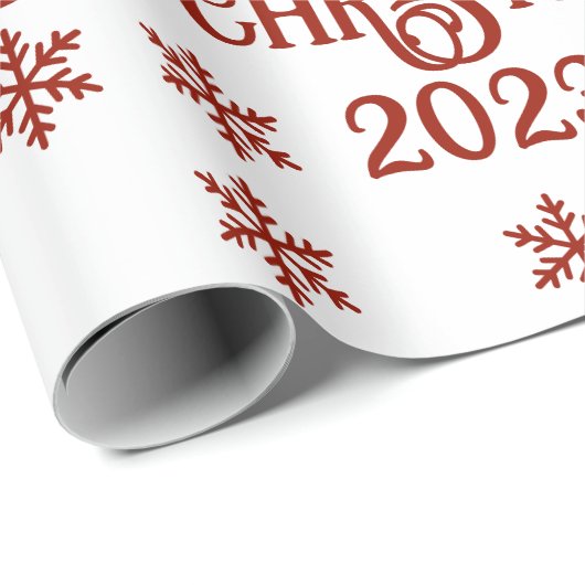 Gepersonaliseerde eerste kersttekst cadeaupapier (Rol Hoek)