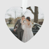Gepersonaliseerde Eerste Kerstverloofde Gift Ornam Ornament (achterkant)