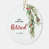 Gepersonaliseerde eerste kerstversiering keramisch ornament (Links)