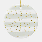 Gepersonaliseerde eerste kerstversiering keramisch ornament (Achterkant)