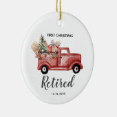 Gepersonaliseerde eerste kerstversiering keramisch ornament (Rechts)