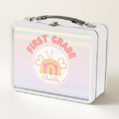 Gepersonaliseerde eerste klas regenboog lunchbox (Voorkant)
