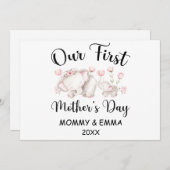 Gepersonaliseerde Eerste Moederdag 2023, de Namen  Feestdagenkaart (Voorkant / Achterkant)