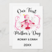 Gepersonaliseerde eerste Moederdag 2025, aangepast Feestdagenkaart (Voorkant / Achterkant)