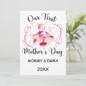 Gepersonaliseerde eerste Moederdag 2025, aangepast Feestdagenkaart (Staand voorkant)