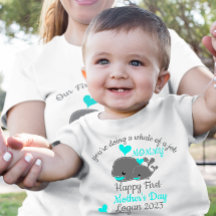 Gepersonaliseerde eerste Moederdag Baby Bodysuit