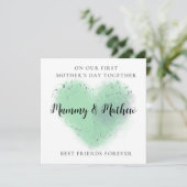 Gepersonaliseerde eerste Moederdag Beste vrienden  Feestdagenkaart (Staand voorkant)