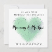Gepersonaliseerde eerste Moederdag Beste vrienden  Feestdagenkaart (Voorkant)