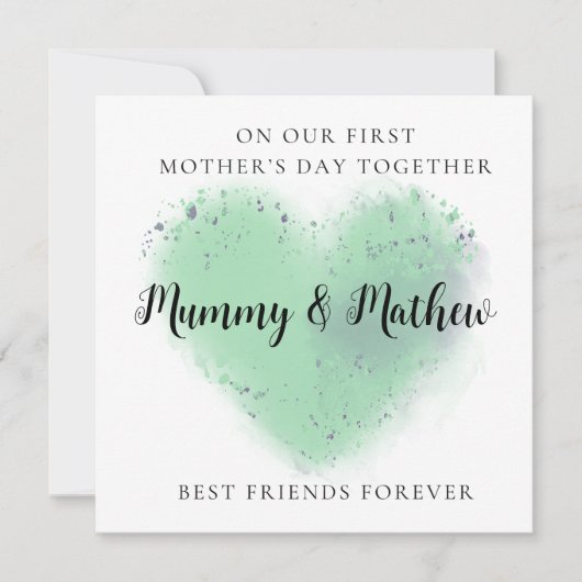 Gepersonaliseerde eerste Moederdag Beste vrienden  Feestdagenkaart (Voorkant)