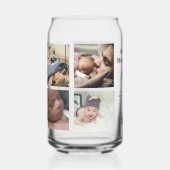 Gepersonaliseerde eerste Moederdag fotocollage Blikvorm Glas (Voorkant)