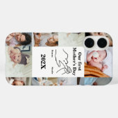Gepersonaliseerde eerste Moederdag fotocollage Case-Mate iPhone Case (Achterkant (horizontaal))
