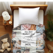 Gepersonaliseerde eerste Moederdag fotocollage Fleece Deken