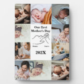 Gepersonaliseerde eerste Moederdag fotocollage Fotoplaat (voorkant)