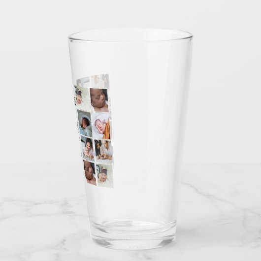 Gepersonaliseerde eerste Moederdag fotocollage Glas (Links)